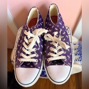 Lindy Bop Purple Canvas Shoes